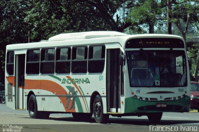 Empresa de Transportes Andorinha 5041 na cidade de Presidente Prudente, São Paulo, Brasil, por Francisco Ivano. ID da foto: 1609415.