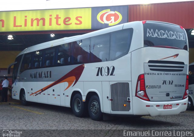 Auto Ônibus Macacari 7092 na cidade de Bauru, São Paulo, Brasil, por Emanuel Corrêa Lopes. ID da foto: 1609507.