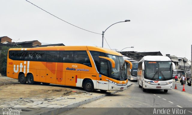 UTIL - União Transporte Interestadual de Luxo 14101 na cidade de Rio de Janeiro, Rio de Janeiro, Brasil, por André Vitor  Silva dos Santos. Número da foto: #1608094.