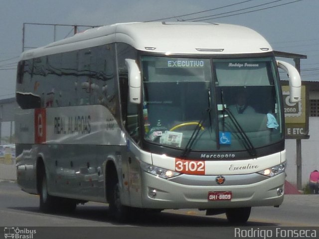 Real Alagoas de Viação 3102 na cidade de Maceió, Alagoas, Brasil, por Rodrigo Fonseca. Número da foto: #1608784.