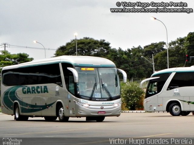 Viação Garcia 7256 na cidade de Maringá, Paraná, Brasil, por Victor Hugo Guedes Pereira. Número da foto: #1608036.