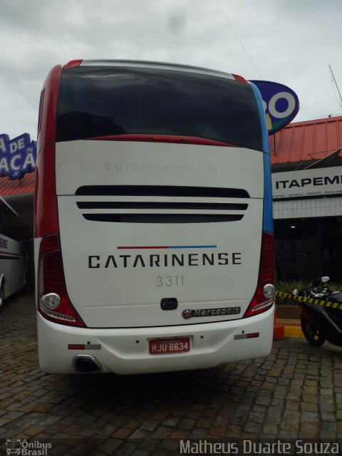 Auto Viação Catarinense 3311 na cidade de Registro, São Paulo, Brasil, por Matheus Duarte Souza. Número da foto: #1609213.