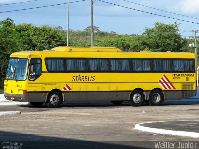 Viação Itapemirim 40067 na cidade de Aracaju, Sergipe, Brasil, por Weiller Alves. ID da foto: 1611460.