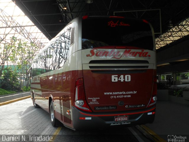 Santa Maria Fretamento e Turismo > Transportes Santa Maria(SP) 640 na cidade de Guarulhos, São Paulo, Brasil, por Daniel Nascimento  Trindade. Número da foto: #1611605.