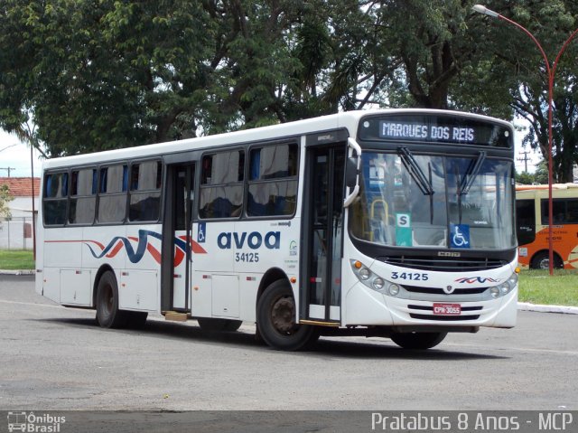 AVOA - Auto Viação Ourinhos Assis 34125 na cidade de Ourinhos, São Paulo, Brasil, por Cristiano Soares da Silva. ID da foto: 1612929.