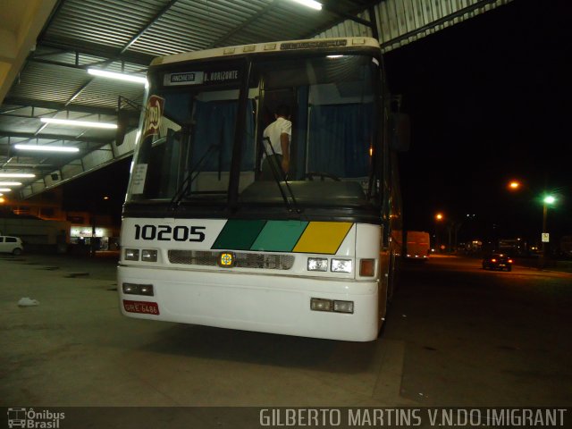 Empresa Gontijo de Transportes 10205 na cidade de Venda Nova do Imigrante, Espírito Santo, Brasil, por Gilberto Martins. ID da foto: 1614258.