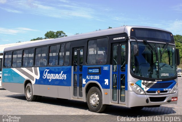 Auto Ônibus Fagundes RJ 101.089 na cidade de Itaboraí, Rio de Janeiro, Brasil, por Carlos Eduardo Lopes. Número da foto: #1613468.