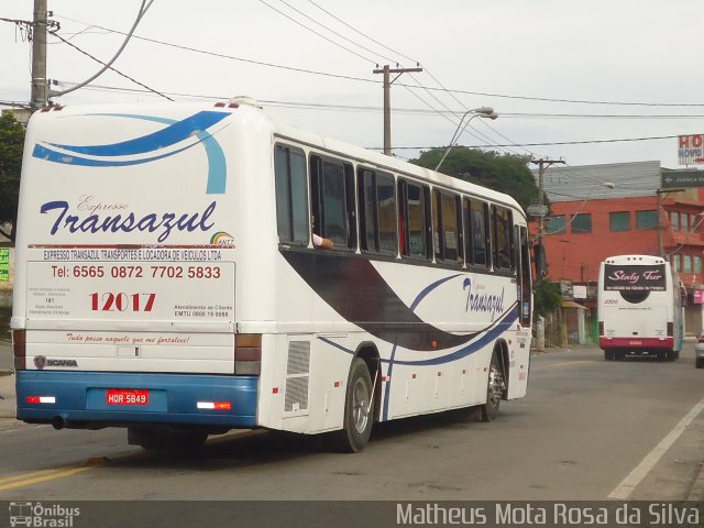 Expresso Transazul Transportes e Locadora De Veículos 12017 na cidade de Itaquaquecetuba, São Paulo, Brasil, por Matheus Mota Rosa da Silva. Número da foto: #1614165.