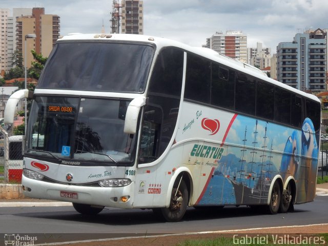 Eucatur - Empresa União Cascavel de Transportes e Turismo 4108 na cidade de Ribeirão Preto, São Paulo, Brasil, por Gabriel Valladares. Número da foto: #1616804.