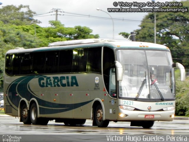 Viação Garcia 7421 na cidade de Maringá, Paraná, Brasil, por Victor Hugo Guedes Pereira. Número da foto: #1614905.