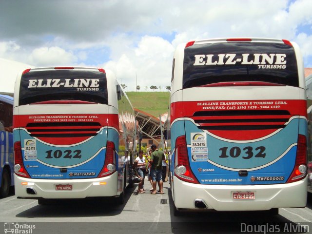 Eliz-Line Transporte e Turismo 1032 na cidade de Aparecida, São Paulo, Brasil, por Douglas Alvim. Número da foto: #1616186.