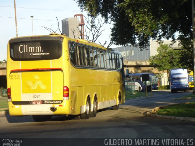 Viação Itapemirim 8027 na cidade de Vitória, Espírito Santo, Brasil, por Gilberto Martins. ID da foto: 1617152.