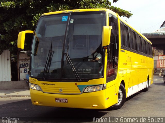 Viação Itapemirim 9709 na cidade de Rio de Janeiro, Rio de Janeiro, Brasil, por André Luiz Gomes de Souza. ID da foto: 1618611.