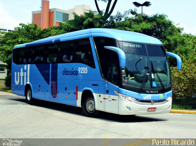 UTIL - União Transporte Interestadual de Luxo 9205 na cidade de São Paulo, São Paulo, Brasil, por Paulo Ricardo. Número da foto: #1618504.