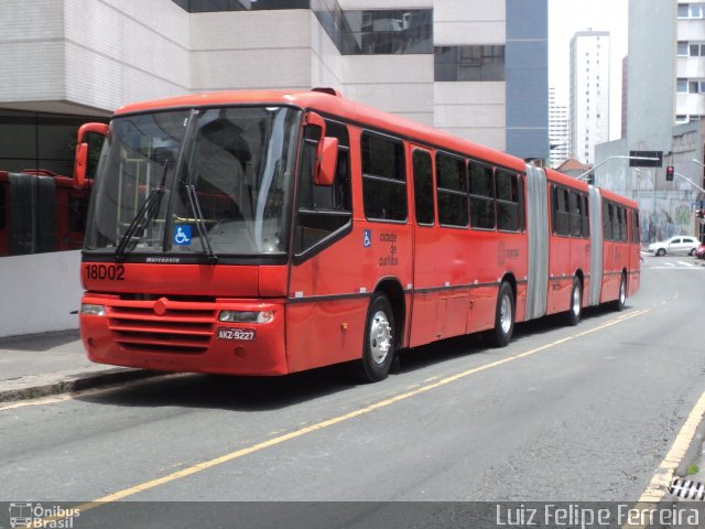 Transporte Coletivo Glória 18D02 na cidade de Curitiba, Paraná, Brasil, por Luiz Felipe Ferreira. Número da foto: #1617931.