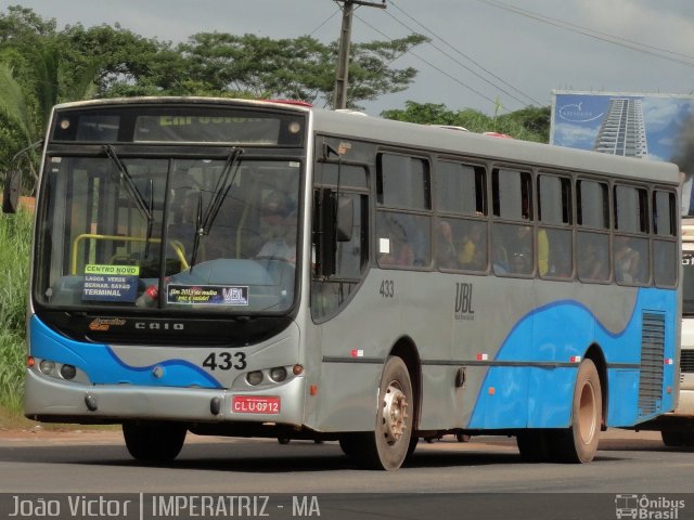 VBL - Viação Branca do Leste 433 na cidade de Imperatriz, Maranhão, Brasil, por João Victor. ID da foto: 1621070.