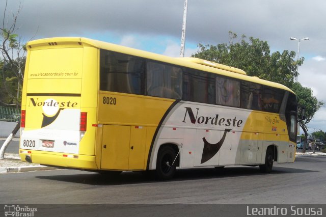 Viação Nordeste 8020 na cidade de Fortaleza, Ceará, Brasil, por [Leandro Sousa]. Número da foto: #1622056.