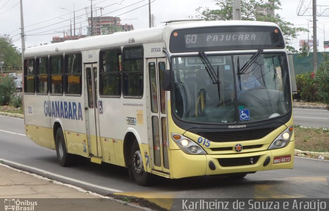 Transportes Guanabara 015 na cidade de Natal, Rio Grande do Norte, Brasil, por Karlheinz de Souza e Araújo. Número da foto: #1622612.