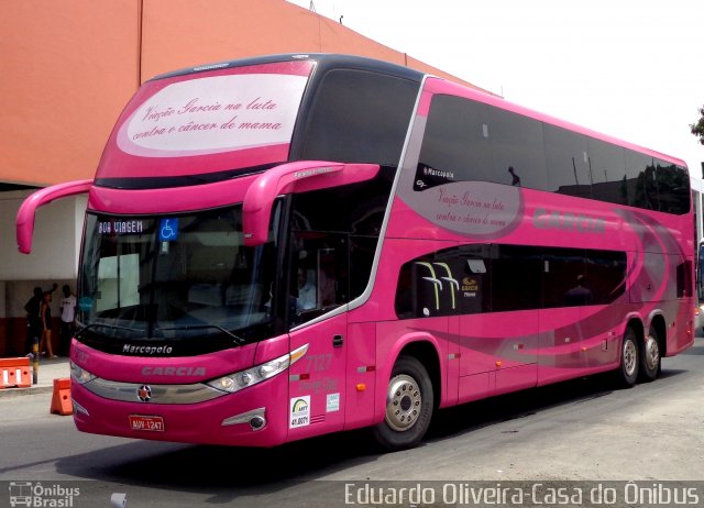 Viação Garcia 7127 na cidade de Rio de Janeiro, Rio de Janeiro, Brasil, por Eduardo Oliveira. ID da foto: 1625121.