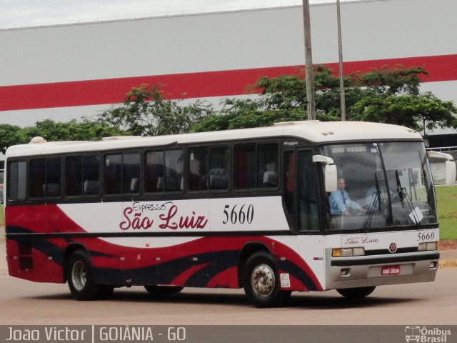 Expresso São Luiz 5660 na cidade de Goiânia, Goiás, Brasil, por João Victor. Número da foto: #1625414.
