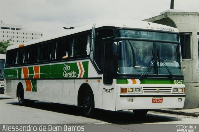 Cia. São Geraldo de Viação 9347 na cidade de São Paulo, São Paulo, Brasil, por Alessandro de Bem Barros. ID da foto: 1624922.