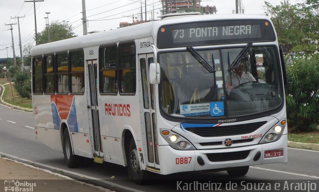 Reunidas Transportes Urbanos 0887 na cidade de Natal, Rio Grande do Norte, Brasil, por Karlheinz de Souza e Araújo. Número da foto: #1627614.