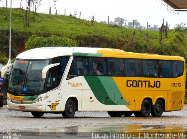 Empresa Gontijo de Transportes 18315 na cidade de João Monlevade, Minas Gerais, Brasil, por Lucas Ribeiro de Souza Ferreira. Número da foto: #1626405.