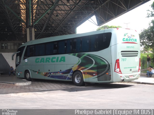 Viação Garcia 7817 na cidade de Bauru, São Paulo, Brasil, por Phelipe Gabriel Campos de Souza. ID da foto: 1630020.