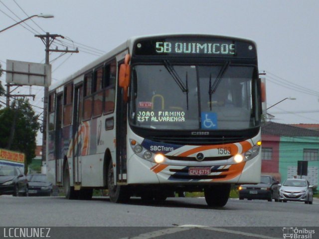 SBC Trans 1563 na cidade de São Bernardo do Campo, São Paulo, Brasil, por Luis Nunez. ID da foto: 1629665.