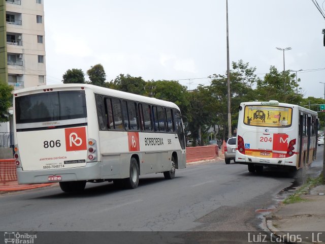 Borborema Imperial Transportes 806 na cidade de Recife, Pernambuco, Brasil, por Luiz Carlos de Santana. ID da foto: 1631465.