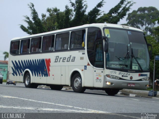 Breda Transportes e Serviços 1770 na cidade de São Bernardo do Campo, São Paulo, Brasil, por Luis Nunez. Número da foto: #1632152.