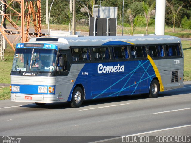 Viação Cometa 7318 na cidade de Araçariguama, São Paulo, Brasil, por EDUARDO - SOROCABUS. ID da foto: 1630634.