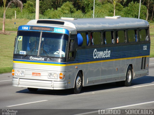 Viação Cometa 1332 na cidade de Araçariguama, São Paulo, Brasil, por EDUARDO - SOROCABUS. ID da foto: 1630633.