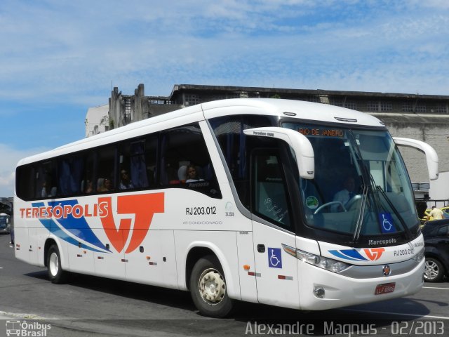 Viação Teresópolis RJ 203.012 na cidade de Rio de Janeiro, Rio de Janeiro, Brasil, por Alexandre  Magnus. Número da foto: #1632333.