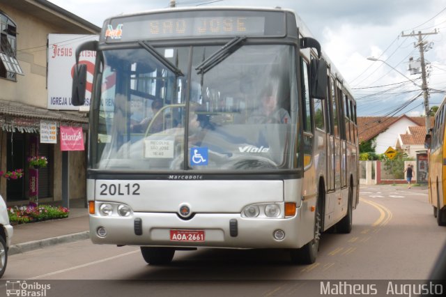 Auto Viação São José dos Pinhais 20L12 na cidade de Curitiba, Paraná, Brasil, por Matheus  Augusto. Número da foto: #1633625.