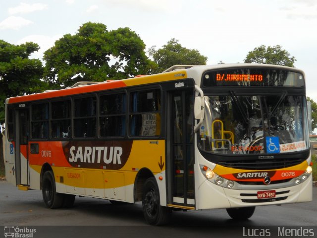 Saritur - Santa Rita Transporte Urbano e Rodoviário 0076 na cidade de Montes Claros, Minas Gerais, Brasil, por Lucas  Mendes. Número da foto: #1634228.