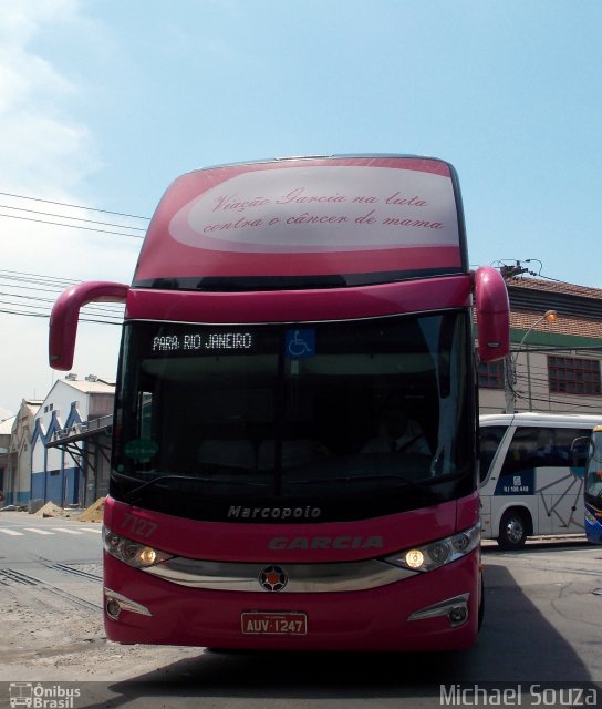 Viação Garcia 7127 na cidade de Rio de Janeiro, Rio de Janeiro, Brasil, por Michael Souza. ID da foto: 1635116.