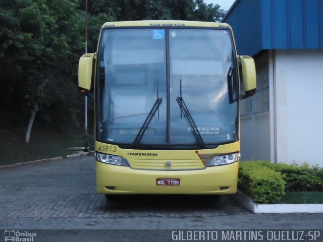 Viação Itapemirim 45813 na cidade de Queluz, São Paulo, Brasil, por Gilberto Martins. Número da foto: #1635234.