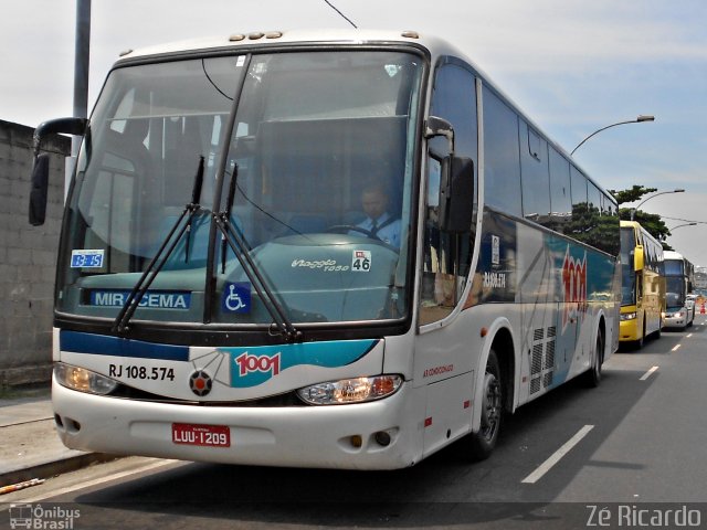 Auto Viação 1001 RJ 108.574 na cidade de Rio de Janeiro, Rio de Janeiro, Brasil, por Zé Ricardo Reis. Número da foto: #1637004.