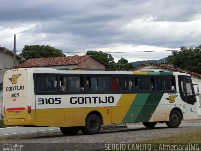 Empresa Gontijo de Transportes 3105 na cidade de Almenara, Minas Gerais, Brasil, por Sérgio Augusto Braga Canuto. ID da foto: 1638300.