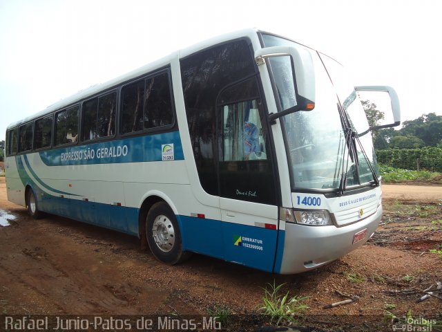 Expresso São Geraldo 14000 na cidade de Patos de Minas, Minas Gerais, Brasil, por RAFAEL  JUNIO FONSECA. Número da foto: #1638475.
