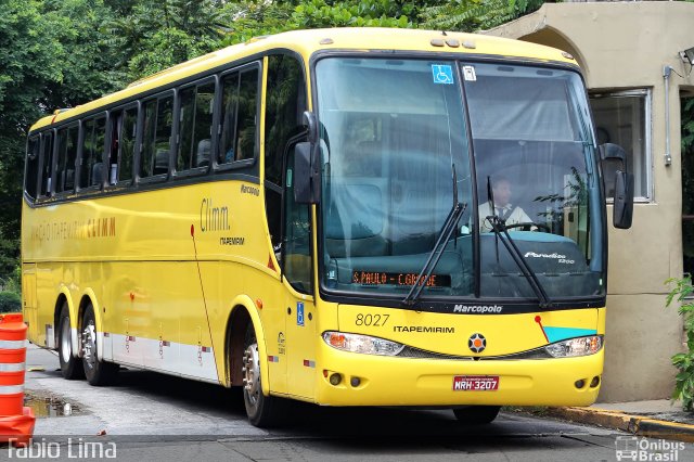 Viação Itapemirim 8027 na cidade de São Paulo, São Paulo, Brasil, por Fabio Lima. Número da foto: #1581949.