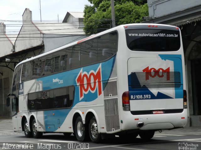 Auto Viação 1001 RJ 108.593 na cidade de Rio de Janeiro, Rio de Janeiro, Brasil, por Alexandre  Magnus. Número da foto: #1583435.