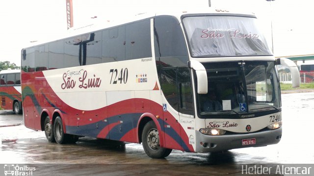 Expresso São Luiz 7240 na cidade de Goiânia, Goiás, Brasil, por Helder Alencar. Número da foto: #1583331.