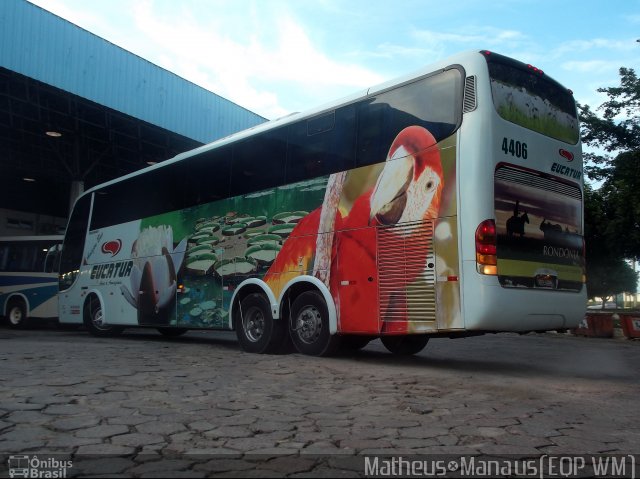 Eucatur - Empresa União Cascavel de Transportes e Turismo 4406 na cidade de Manaus, Amazonas, Brasil, por Vicente Pinto Moreira. ID da foto: 1581821.