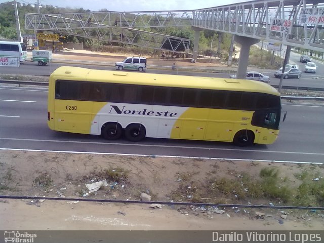 Viação Nordeste 0250 na cidade de Natal, Rio Grande do Norte, Brasil, por Nícolas Vitorino Lopes. Número da foto: #1583680.