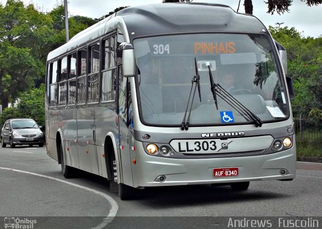 Araucária Transportes Coletivos LL303 na cidade de Curitiba, Paraná, Brasil, por Andrews  Fuscolin. ID da foto: 1585294.