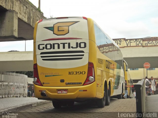 Empresa Gontijo de Transportes 18390 na cidade de Belo Horizonte, Minas Gerais, Brasil, por Leonardo Fidelli. Número da foto: #1585412.