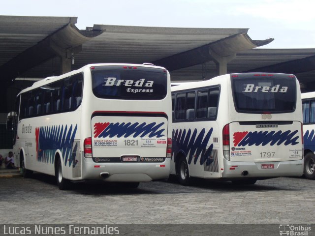 Breda Transportes e Serviços 1821 na cidade de Mongaguá, São Paulo, Brasil, por Lucas Nunes Fernandes. Número da foto: #1585068.