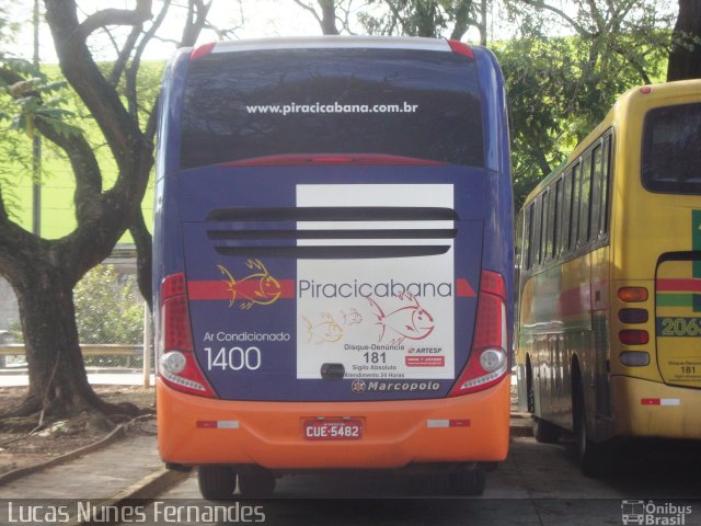 Viação Piracicabana 1400 na cidade de São Paulo, São Paulo, Brasil, por Lucas Nunes Fernandes. Número da foto: #1586450.